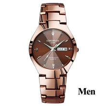 Load image into Gallery viewer, Couple Watches for Lovers Kingnuos Brand Quality Quartz Wrist Watch Men and Women Watches Date Week Luminous Display Pair Hours