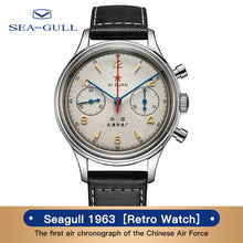 Load image into Gallery viewer, Seagull Men's Watch Seagull 1963 Limited Edition Official Original Genuine Air Force Aviation Chronograph Pilot Mechanical Watch