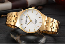 Load image into Gallery viewer, Lovers Gold Watch Men Watches Luxury Brand Famous Wristwatch Female&Male Clock Golden Stainless Steel WristWatch Quartz Original