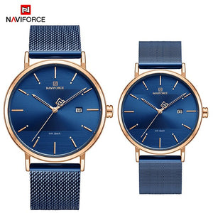 Watches NAVIFORCE Luxury Brand Watch Lover Set Analog Quartz Simple Wristwatch Waterproof Ladies Couple Clock Relogio Masculino