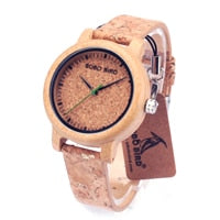 Load image into Gallery viewer, BOBO BIRD Watches Bamboo Couple Clocks Analog Display Bamboo Material Handcrafted Timepieces Wooden Watch Men Made in China

