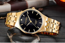 Load image into Gallery viewer, Lovers Gold Watch Men Watches Luxury Brand Famous Wristwatch Female&amp;Male Clock Golden Stainless Steel WristWatch Quartz Original
