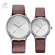 Load image into Gallery viewer, Shengke Men Women Fashion Lovers Couple Watches Leather Band Strap Watch Set Quartz Ladies Wristwatch Relogio Saat Reloj Montre
